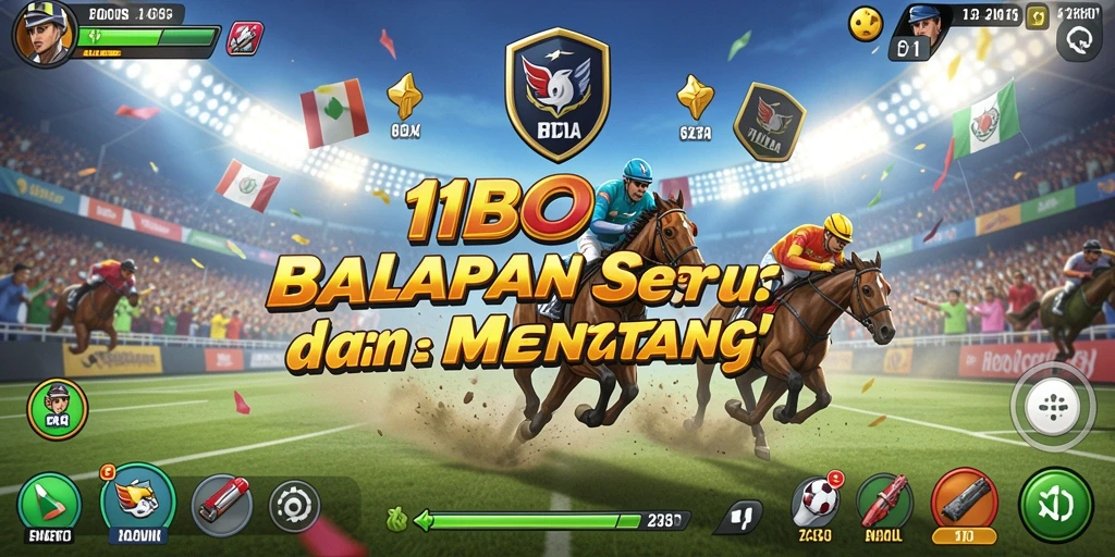 Tampilan gameplay seru dari balapan di 11BOLA.