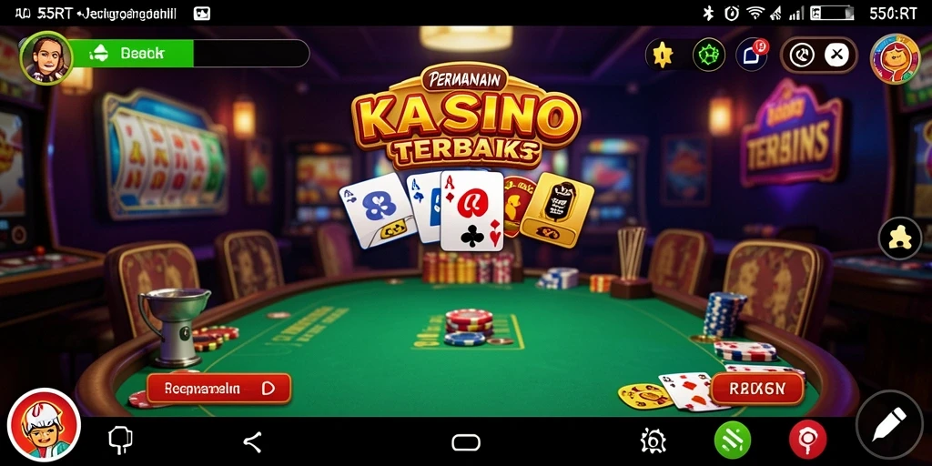 Tampilan menawan dari gameplay Kasino 55RT yang memukau.