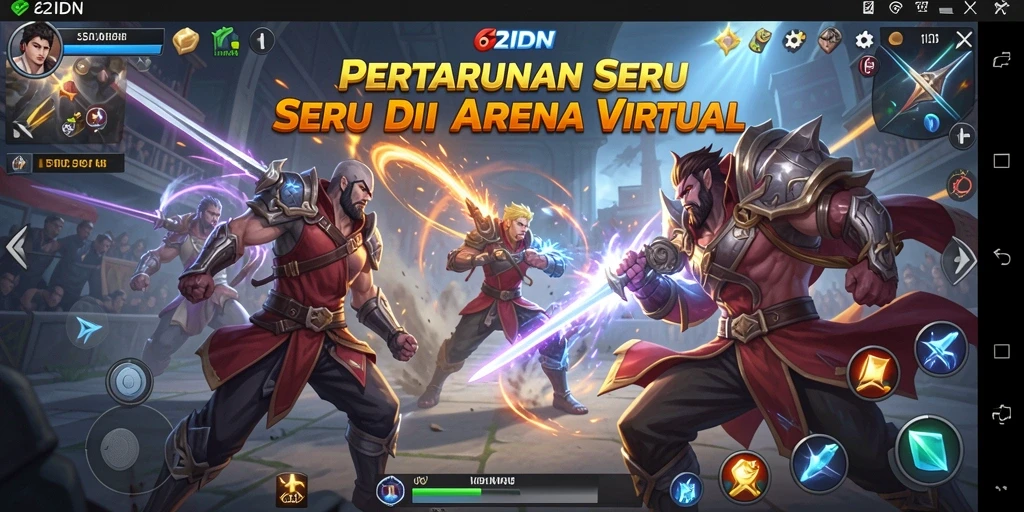 Tampilan aksi seru dalam gameplay Fighting 62IDN.