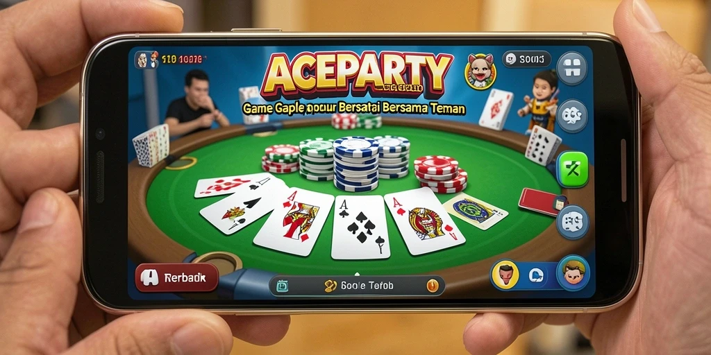 Tampilan gameplay Gaple yang seru dan interaktif di ACEPARTY.
