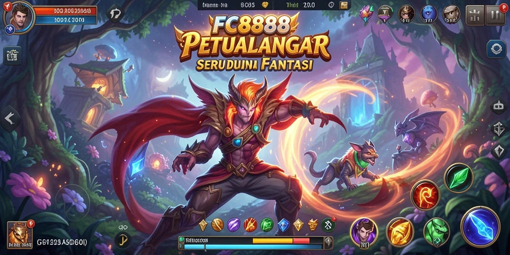 Gameplay FC888 menampilkan petualangan seru di dunia fantastis.