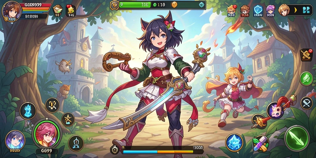 Tampilan gameplay GG999 yang memukau dan penuh aksi Anime.