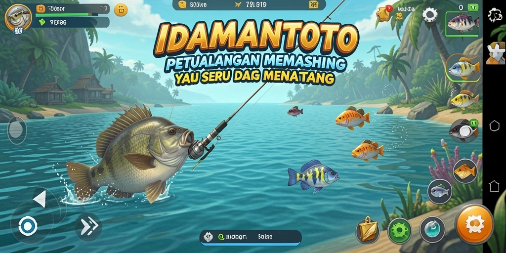 Gameplay menakjubkan dalam <strong>IDAMANTOTO</strong> saat memancing di lokasi indah.