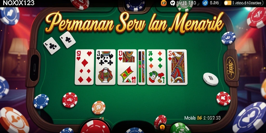 Screenshot permainan NOX123 menampilkan serunya bermain Domino secara online.